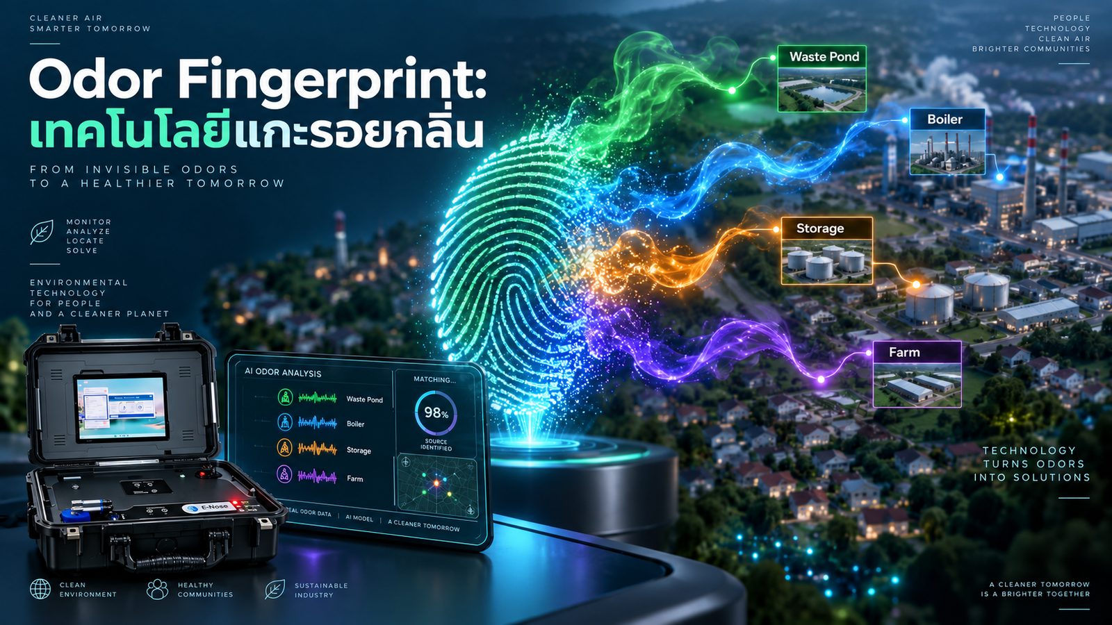 ระบบตรวจวัดและวิเคราะห์แหล่งกำเนิดกลิ่น Odor Fingerprint